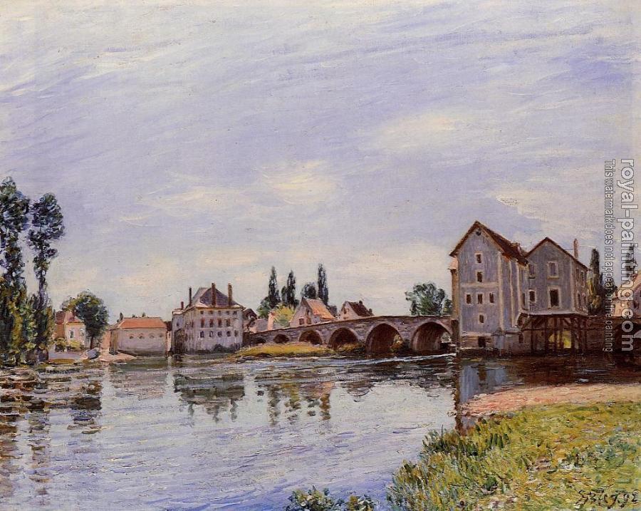 Alfred Sisley : The Loing Flowing under the Moret Bridge